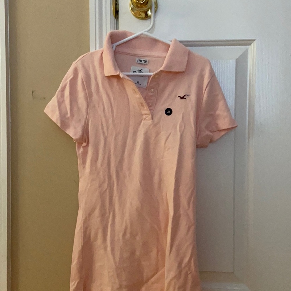 pink hollister polo